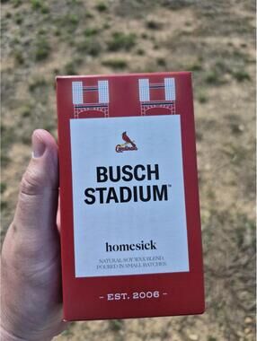 Homesick 13.75 oz Busch Stadium Candle MLB Collectible Rare New Scented SL Cards